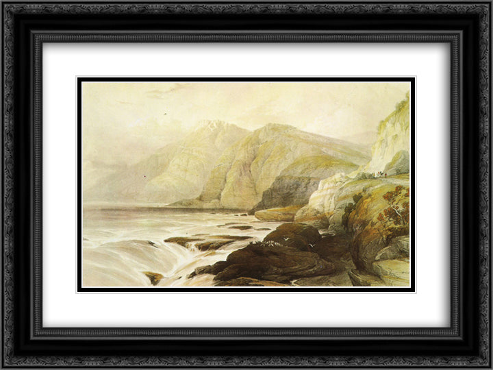 Cape Blanco 24x18 Black Ornate Wood Framed Art Print Poster with Double Matting by Roberts, David