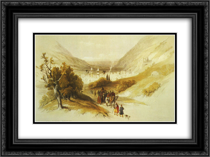 Nablus 24x18 Black Ornate Wood Framed Art Print Poster with Double Matting by Roberts, David