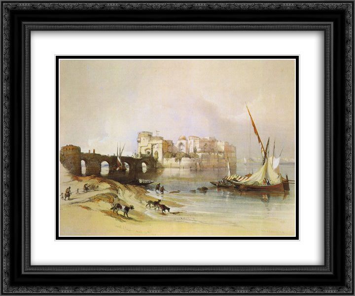 View of Sidon 24x20 Black Ornate Wood Framed Art Print Poster with Double Matting by Roberts, David