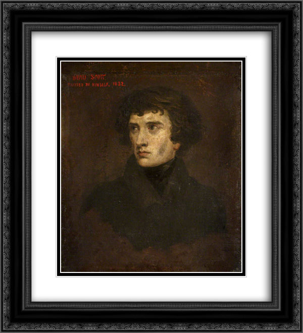 David Scott 20x22 Black Ornate Wood Framed Art Print Poster with Double Matting by Scott, David