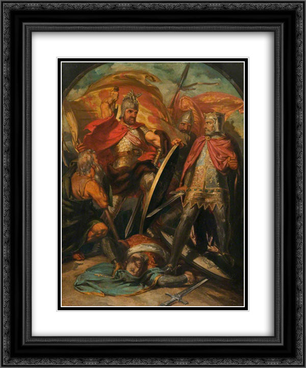 Sir William Wallace (triptych, centre panel) 20x24 Black Ornate Wood Framed Art Print Poster with Double Matting by Scott, David