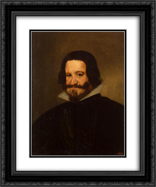 Count duke of Olivares 20x24 Black Ornate Wood Framed Art Print Poster with Double Matting by Velazquez, Diego