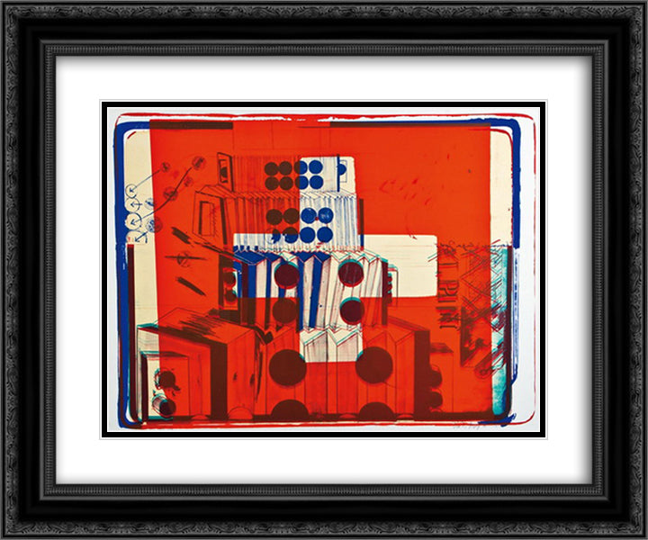 Ars Alpina I 24x20 Black Ornate Wood Framed Art Print Poster with Double Matting by Roth, Dieter