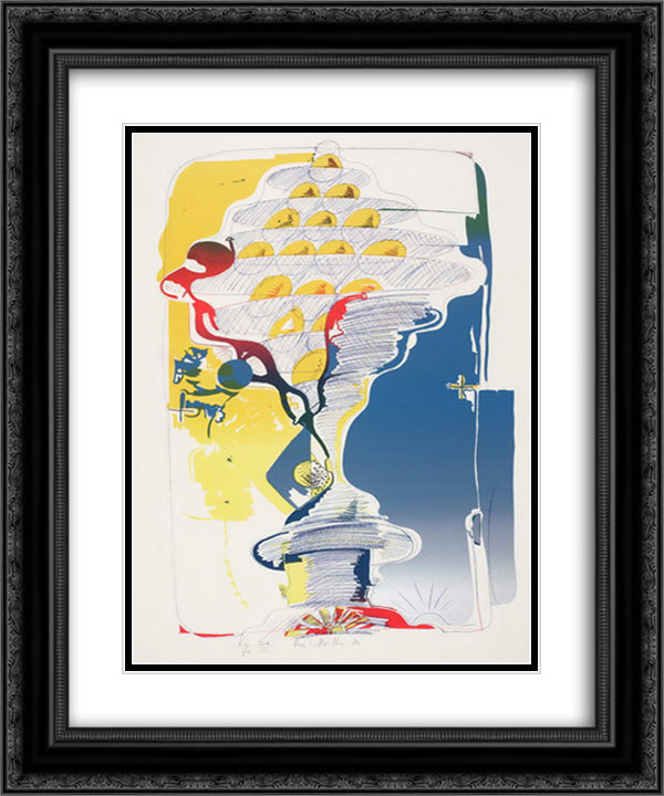 By the Sea, from Behind 20x24 Black Ornate Wood Framed Art Print Poster with Double Matting by Roth, Dieter