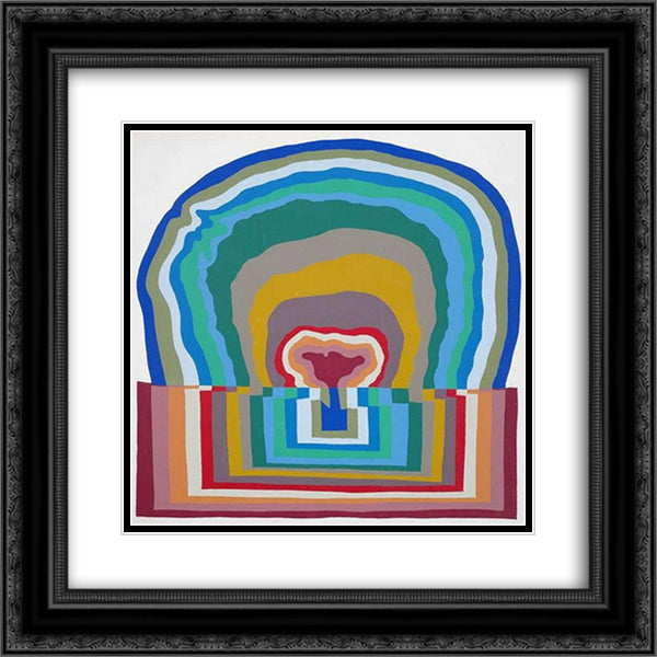 Doppelform 20x20 Black Ornate Wood Framed Art Print Poster with Double Matting by Roth, Dieter
