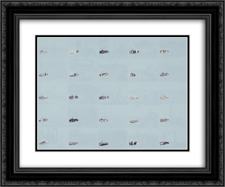 Dusseldorf 24x20 Black Ornate Wood Framed Art Print Poster with Double Matting by Roth, Dieter