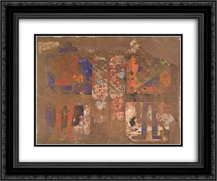 Graphic with Cocoa 24x20 Black Ornate Wood Framed Art Print Poster with Double Matting by Roth, Dieter