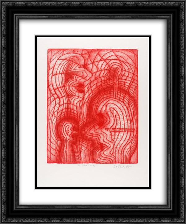 My Eye is a Mouth 20x24 Black Ornate Wood Framed Art Print Poster with Double Matting by Roth, Dieter