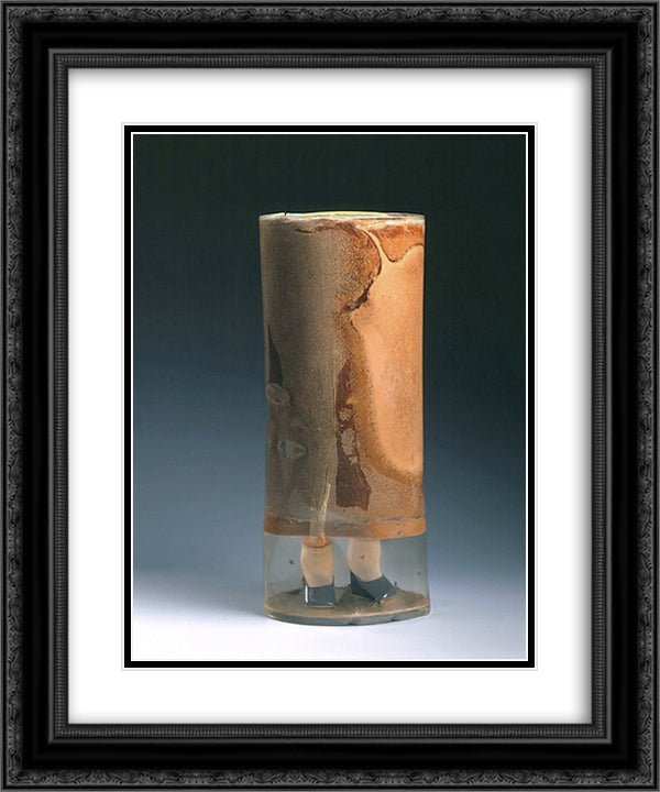 Schokolade - Objekt (Schokoladenpuppe) 20x24 Black Ornate Wood Framed Art Print Poster with Double Matting by Roth, Dieter