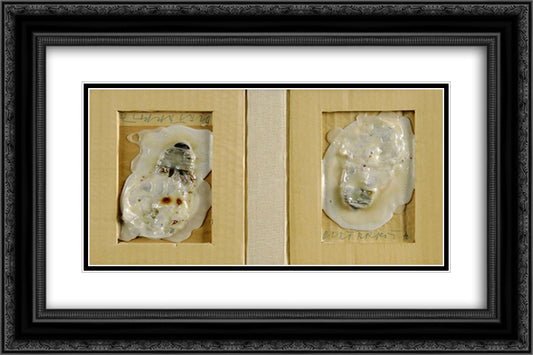 Snow 24x16 Black Ornate Wood Framed Art Print Poster with Double Matting by Roth, Dieter