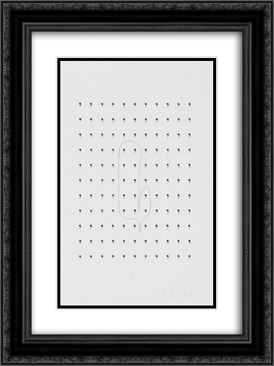 Stupidogramm 18x24 Black Ornate Wood Framed Art Print Poster with Double Matting by Roth, Dieter