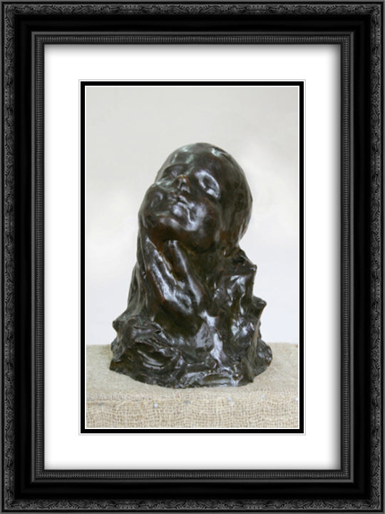 Child Head 18x24 Black Ornate Wood Framed Art Print Poster with Double Matting by Paciurea, Dimitrie