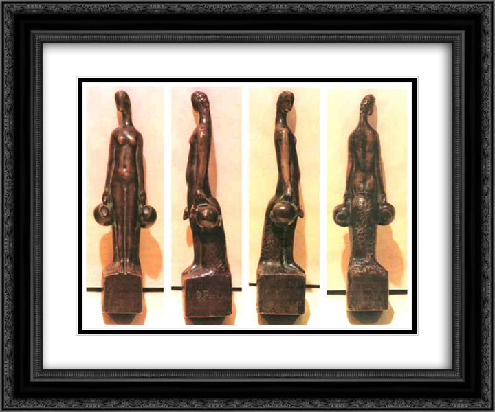 Girl With Jars 24x20 Black Ornate Wood Framed Art Print Poster with Double Matting by Paciurea, Dimitrie