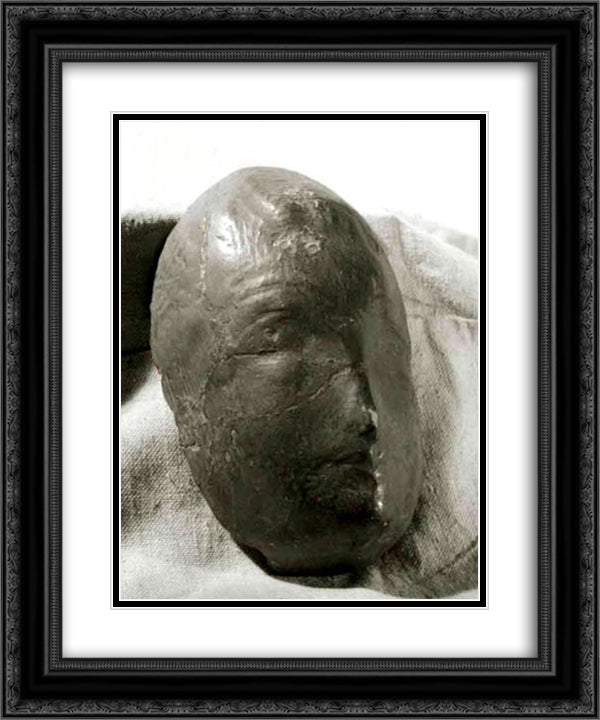 Mask 20x24 Black Ornate Wood Framed Art Print Poster with Double Matting by Paciurea, Dimitrie