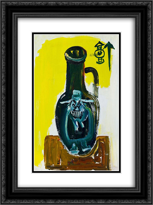 Vase with Chung Kuel 18x24 Black Ornate Wood Framed Art Print Poster with Double Matting by Yanyong, Ding