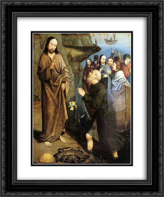 Third Appearance of Christ 20x24 Black Ornate Wood Framed Art Print Poster with Double Matting by Bouts, Dirck