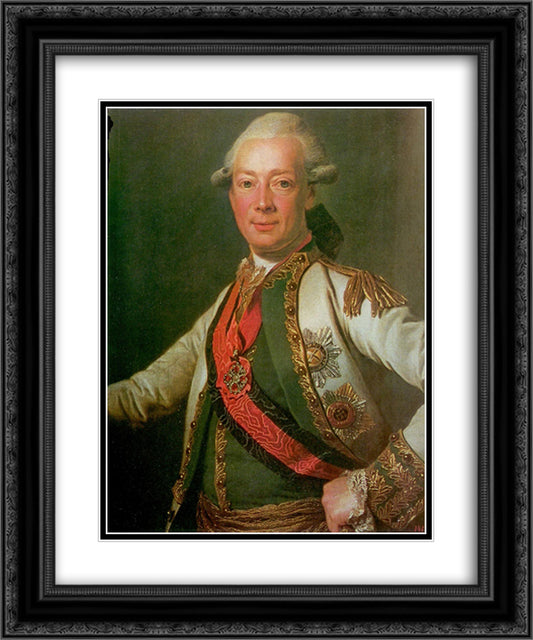 Count Ivan Grigoryevich Chernyshov 20x24 Black Ornate Wood Framed Art Print Poster with Double Matting by Levitzky, Dmitry