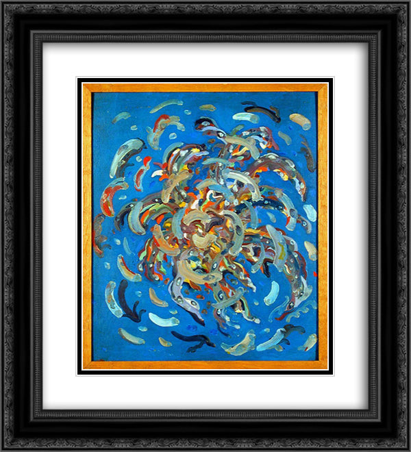 Angoisse cosmique 20x22 Black Ornate Wood Framed Art Print Poster with Double Matting by Trost, Dolfi
