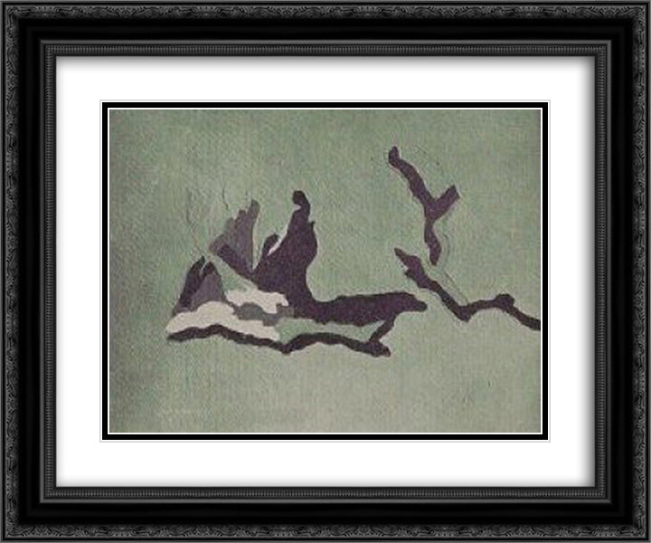 Vision dans le cristal (Surautomatisme) 24x20 Black Ornate Wood Framed Art Print Poster with Double Matting by Trost, Dolfi