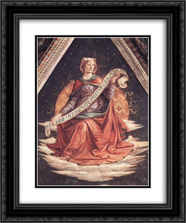 A Sibyl 20x24 Black Ornate Wood Framed Art Print Poster with Double Matting by Ghirlandaio, Domenico