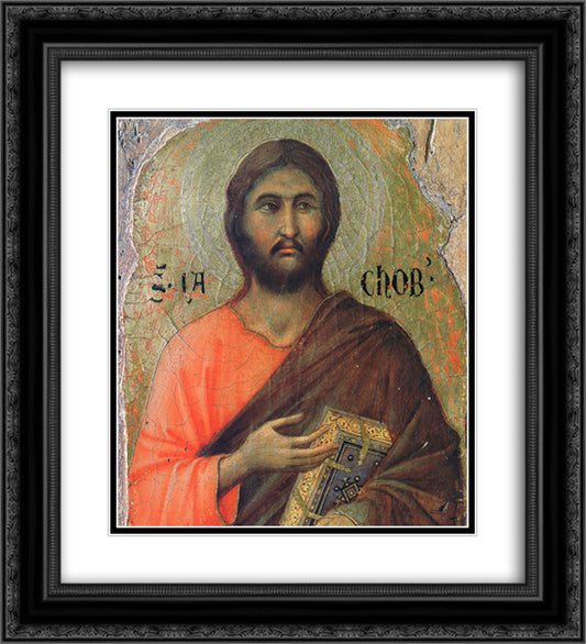 The Apostle James Alphaeus 20x22 Black Ornate Wood Framed Art Print Poster with Double Matting by Duccio