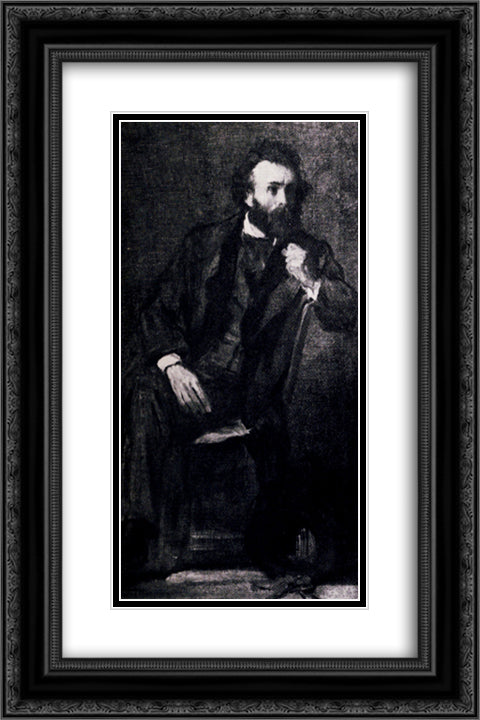 Gustave Moreau 16x24 Black Ornate Wood Framed Art Print Poster with Double Matting by Degas, Edgar