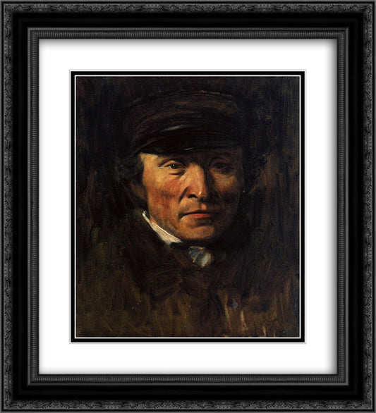 Jerome Ottoz 20x22 Black Ornate Wood Framed Art Print Poster with Double Matting by Degas, Edgar