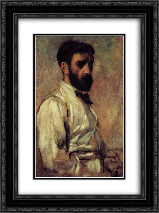 Leon Bonnat 18x24 Black Ornate Wood Framed Art Print Poster with Double Matting by Degas, Edgar