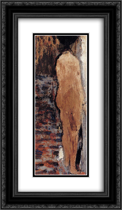 Nude 14x24 Black Ornate Wood Framed Art Print Poster with Double Matting by Degas, Edgar