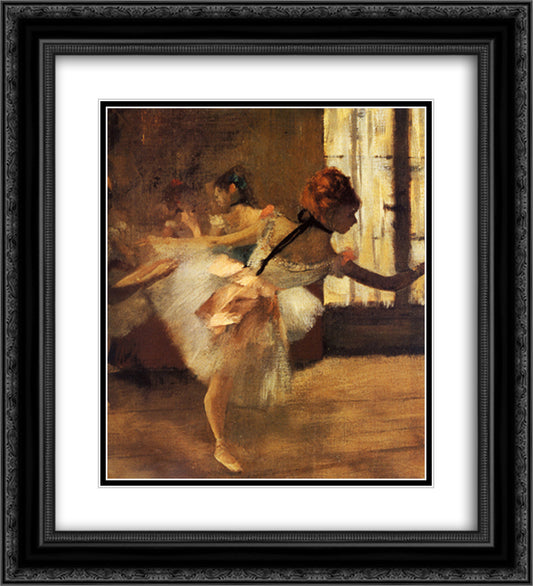 Repetition of the Dance (detail) 20x22 Black Ornate Wood Framed Art Print Poster with Double Matting by Degas, Edgar