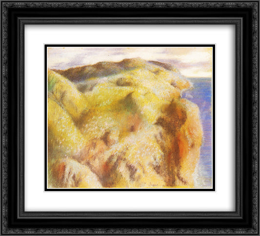 Steep Coast 22x20 Black Ornate Wood Framed Art Print Poster with Double Matting by Degas, Edgar