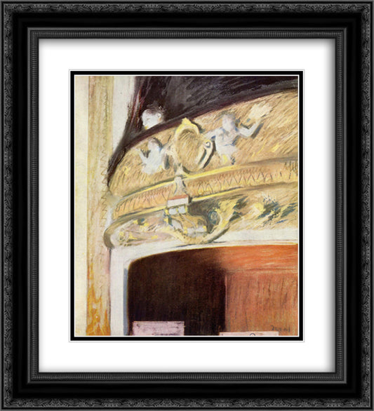 The Box at the Opera 20x22 Black Ornate Wood Framed Art Print Poster with Double Matting by Degas, Edgar