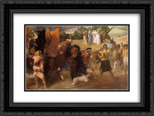 The Daughter of Jephtha 24x18 Black Ornate Wood Framed Art Print Poster with Double Matting by Degas, Edgar