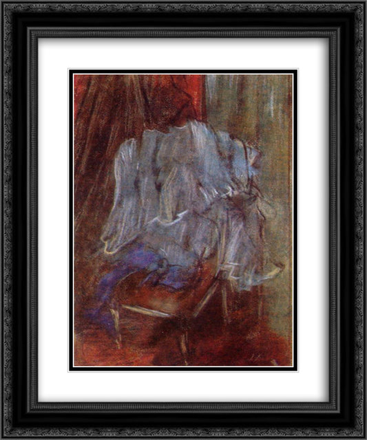 Vestment on a Chair 20x24 Black Ornate Wood Framed Art Print Poster with Double Matting by Degas, Edgar
