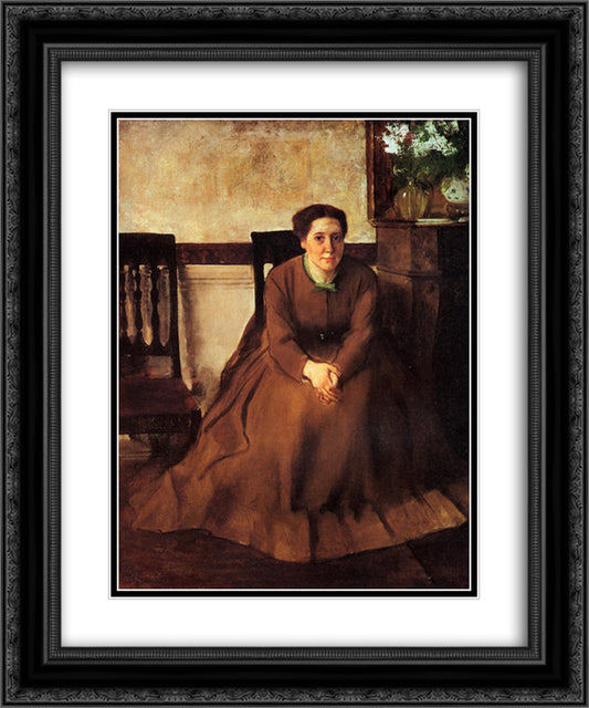 Victoria Duborg 20x24 Black Ornate Wood Framed Art Print Poster with Double Matting by Degas, Edgar