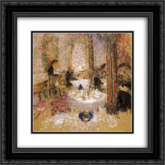 Home Maxime 20x20 Black Ornate Wood Framed Art Print Poster with Double Matting by Vuillard, Edouard