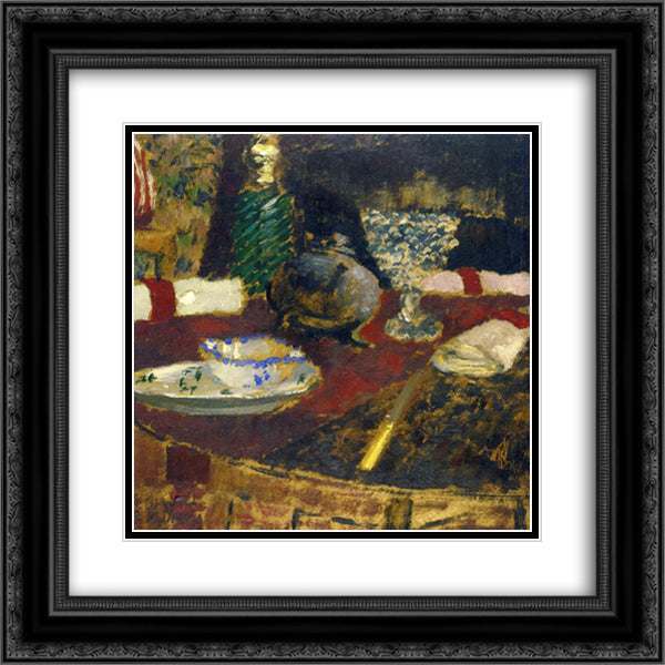 The Sauceboat 20x20 Black Ornate Wood Framed Art Print Poster with Double Matting by Vuillard, Edouard