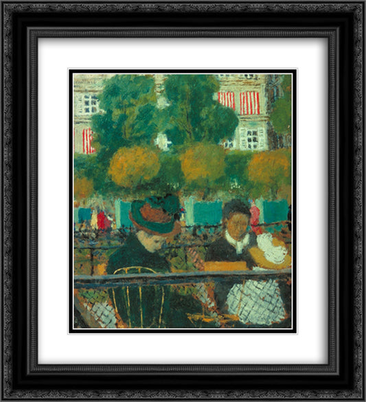 The Tuileries Gardens, Paris 20x22 Black Ornate Wood Framed Art Print Poster with Double Matting by Vuillard, Edouard