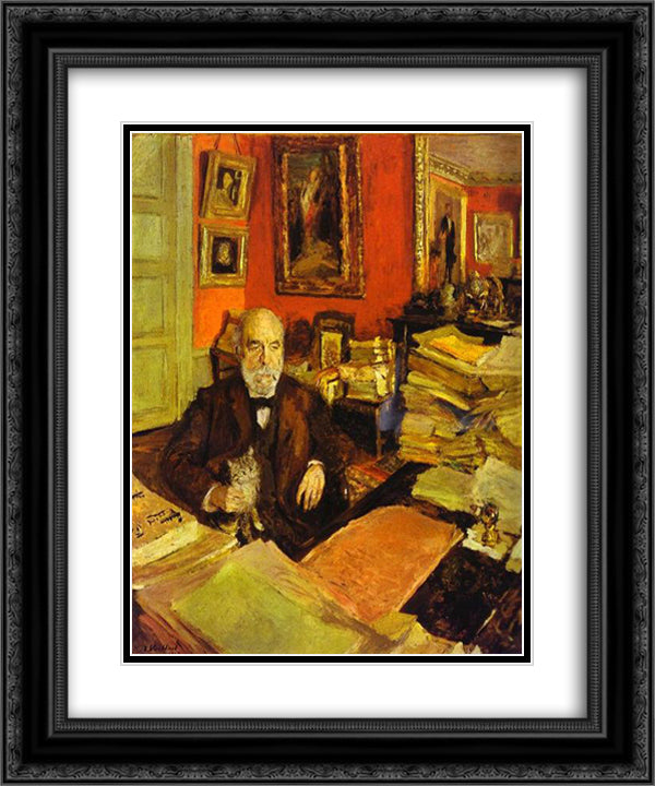 Theodore Duret 20x24 Black Ornate Wood Framed Art Print Poster with Double Matting by Vuillard, Edouard