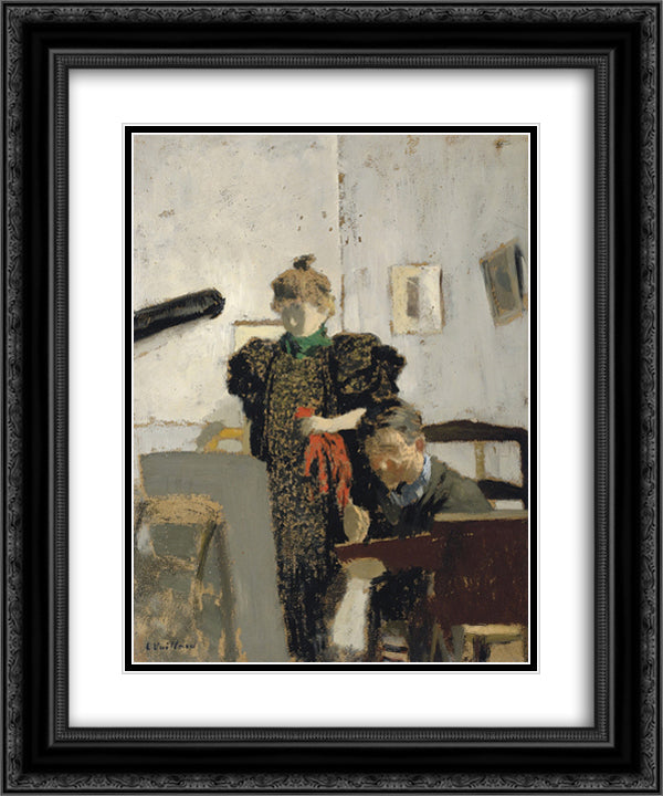 Valloton in Natanson 20x24 Black Ornate Wood Framed Art Print Poster with Double Matting by Vuillard, Edouard