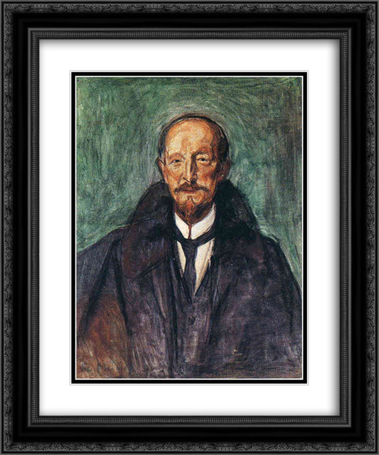 Albert Kollmann 20x24 Black Ornate Wood Framed Art Print Poster with Double Matting by Munch, Edvard