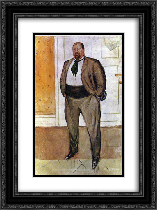 Christen Sandberg 18x24 Black Ornate Wood Framed Art Print Poster with Double Matting by Munch, Edvard