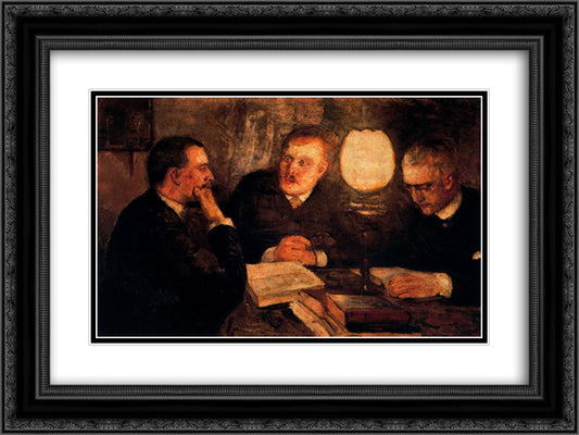 Jurisprudence 24x18 Black Ornate Wood Framed Art Print Poster with Double Matting by Munch, Edvard