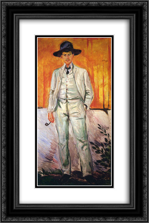 Ludvig Karsten 16x24 Black Ornate Wood Framed Art Print Poster with Double Matting by Munch, Edvard