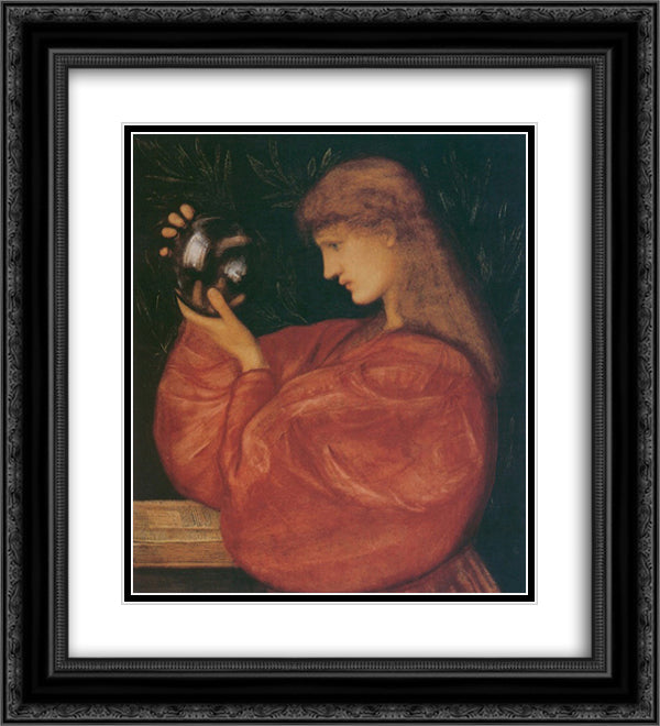 Astrologia 20x22 Black Ornate Wood Framed Art Print Poster with Double Matting by Burne Jones, Edward