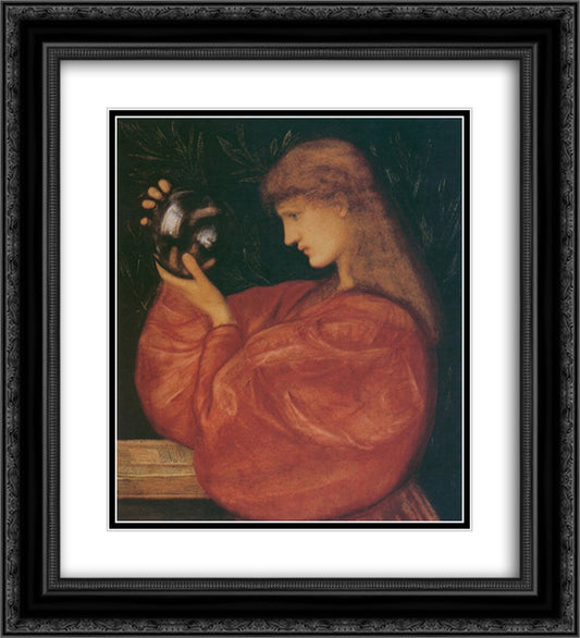 Astrologia 20x22 Black Ornate Wood Framed Art Print Poster with Double Matting by Burne Jones, Edward