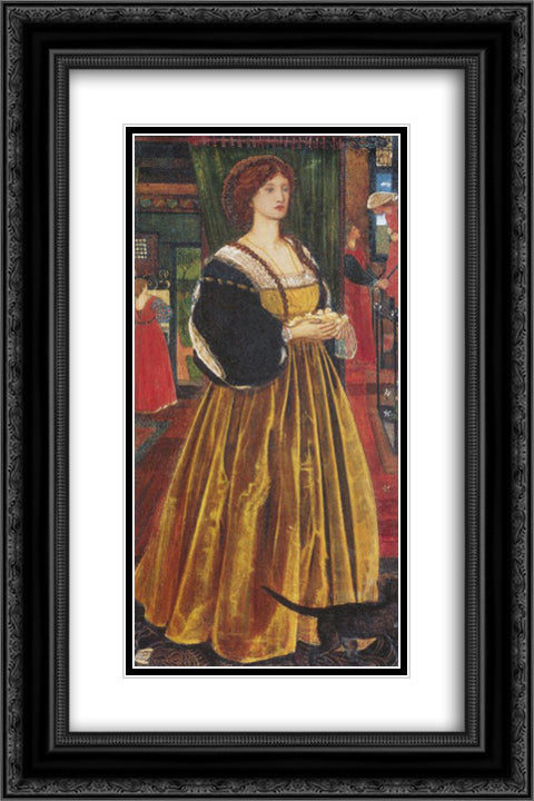 Clara von Bork 16x24 Black Ornate Wood Framed Art Print Poster with Double Matting by Burne Jones, Edward