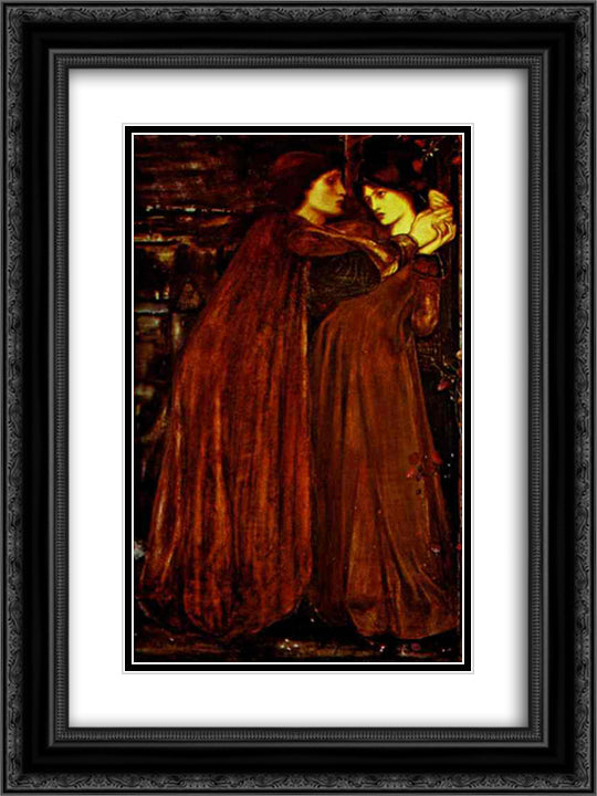 Clerk Saunders 18x24 Black Ornate Wood Framed Art Print Poster with Double Matting by Burne Jones, Edward