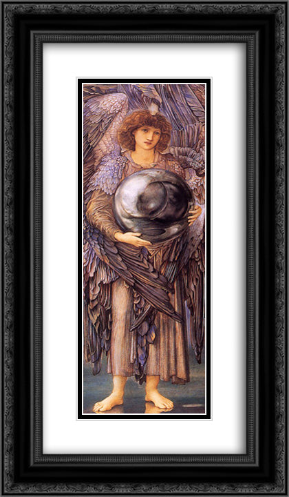 Days of Creation, The 1st Day 14x24 Black Ornate Wood Framed Art Print Poster with Double Matting by Burne Jones, Edward