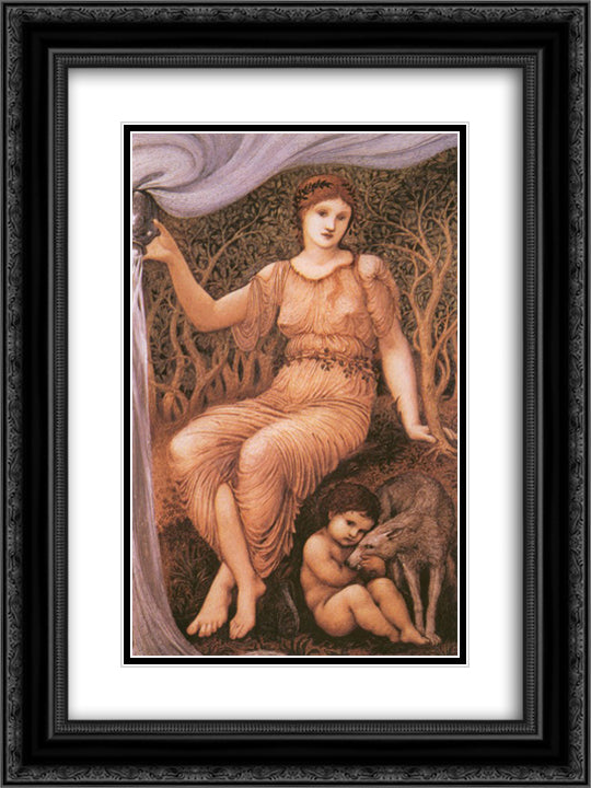 Earth Mother 18x24 Black Ornate Wood Framed Art Print Poster with Double Matting by Burne Jones, Edward